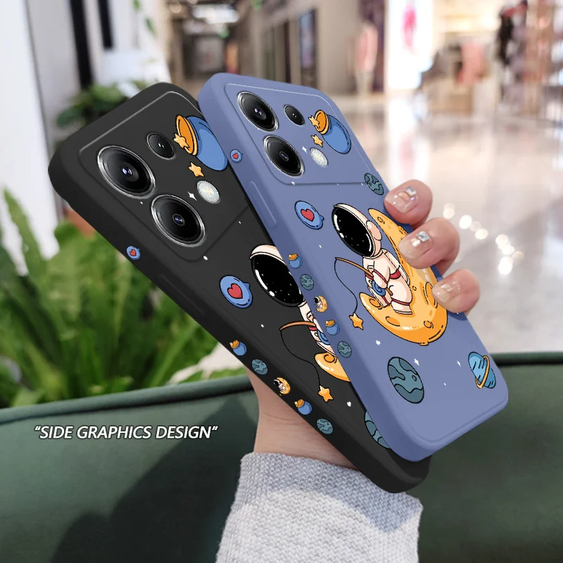 Angling Astronaut Phone Case For Xiaomi Poco F8 F7 X7 X6 F6 M6 M5 M5S F5 X5 F4 X4 M4 F3 M3 X3 Pro 4G 5G GT Silicone Cover