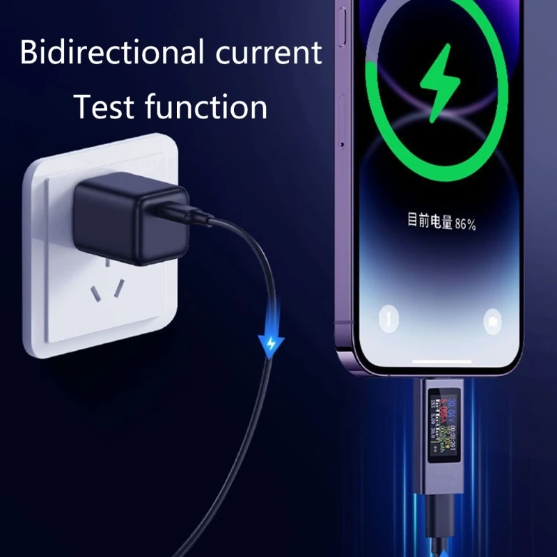 Upgraded Charging Checker Easy Monitorings Convenient Phone Charging Tester Portable Charging Meter for All Phone User