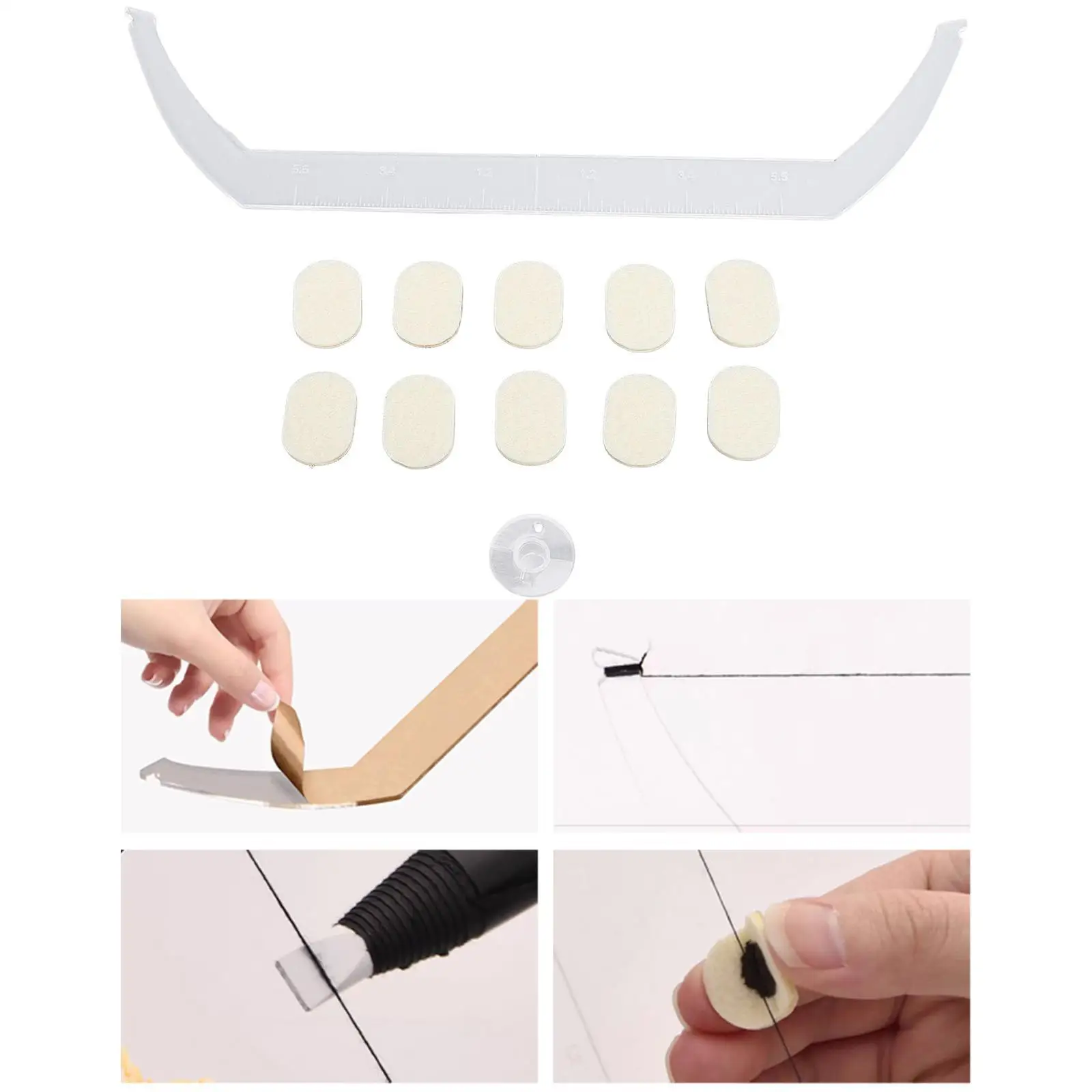 

Eyebrow Ruler Acrylic Practical Eyebrow Stencil Makeup Tool Eyebrow Template Shaping Tool Eyebrow Shaping for Beginners Women