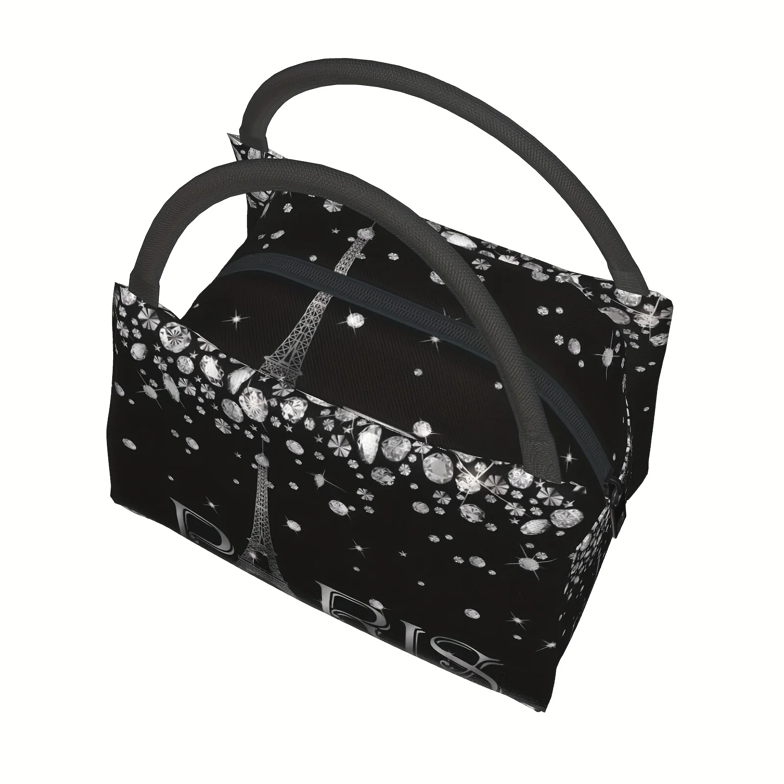 Stylish Romantic Paris Eiffel Tower Reusable Lunch Bag for Man Women Work Picnic Travel Beach Fishing, Lunch Box