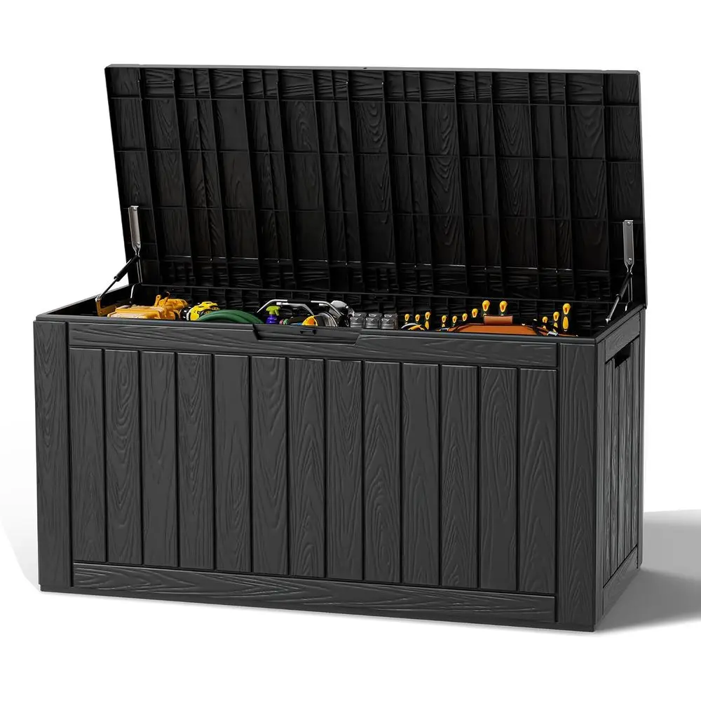 Oudoor Storage Deck Boxes Waterproo, Waterproo and UV Resistant Outdoor Storage Box Lockable Lid or Delivery Box, Indoor, Garden