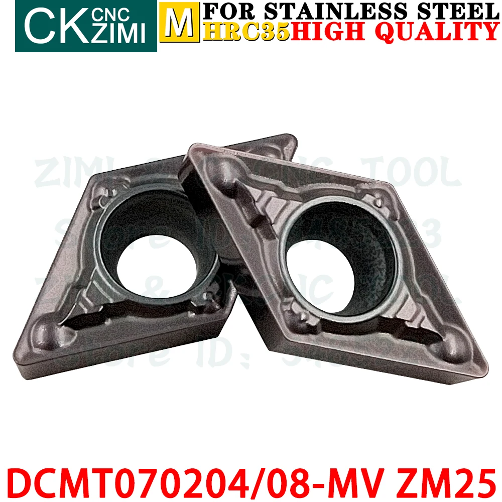 DCMT070204-MV ZM25 DCMT070208-MV ZM25 Płytki węglikowe Zewnętrzne płytki do toczenia wewnętrznego Narzędzia Narzędzia do cięcia metalu CNC DCMT 0702 MV DCMT0702 Narzędzia stolarskie