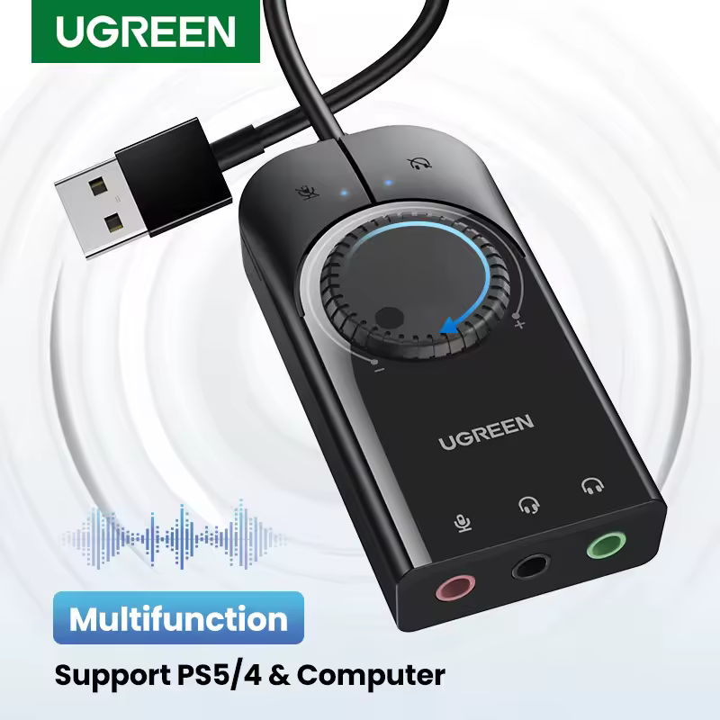 UGREEN 사운드 카드 사용 예시