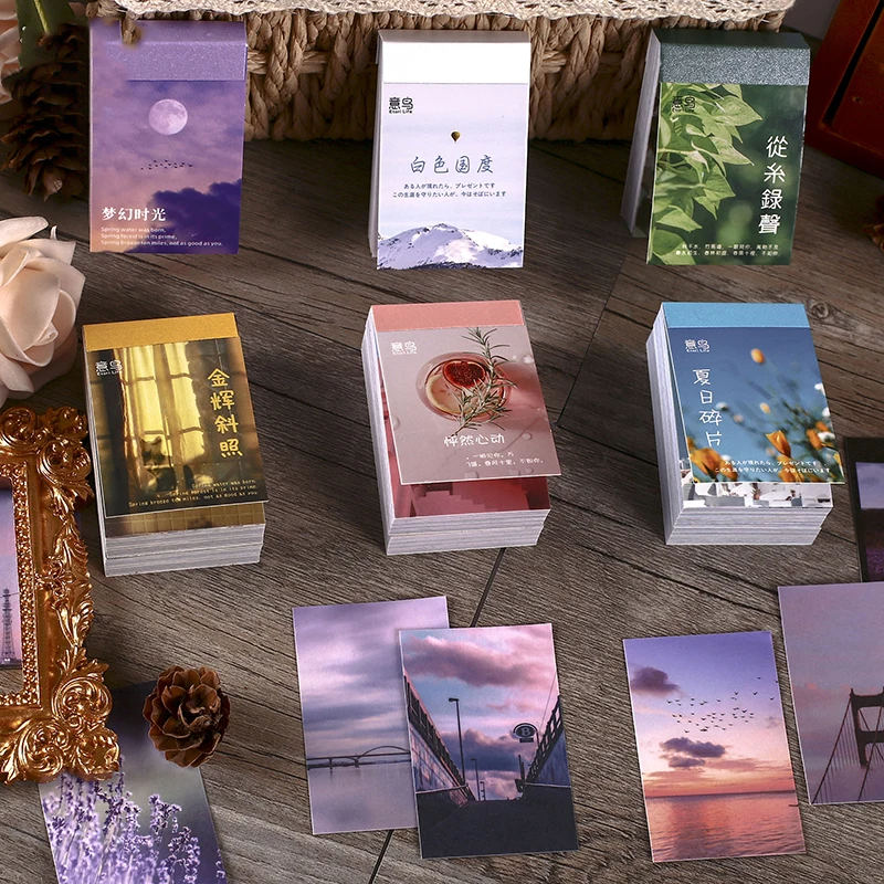 50Pcs Flower Landscape Sticker Set Journal Diy Essential Scrapbook Material Diary Decoration Material Stickers