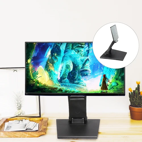 Imagen 2 del producto 14-24 "" Soporte para Monitor de Escritorio con Orificio VESA Armazón Plegable para Pantalla de TV Soporte de Montaje de Pantalla Soporte de Metal para Cficina Casa Escuela