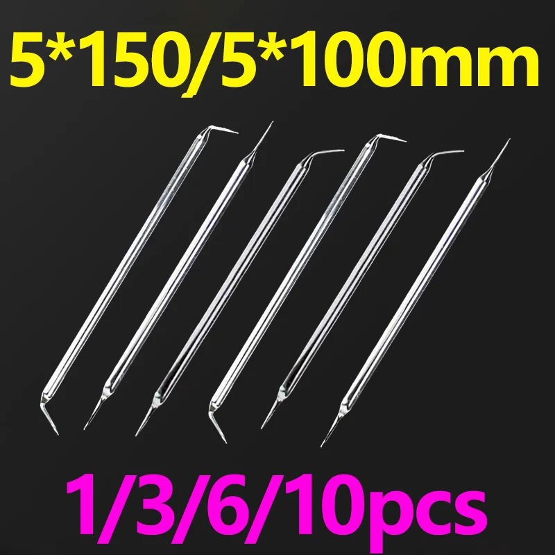 

Glass minute hand, double-ended cell separation needle, one end bent/two ends bent, diameter 5mm, length 100/150mm