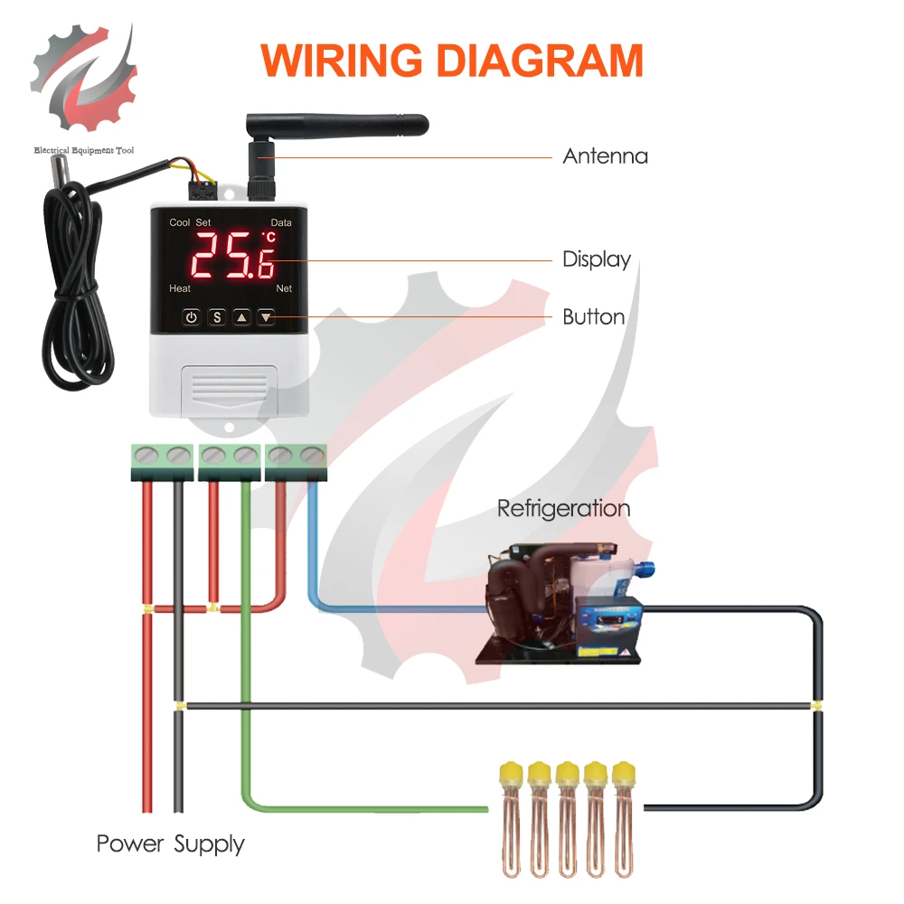 DTC1201 2201 AC 110V 220V Thermostat NTC Sensor Digital Display WiFi Temperature Controller Electronic Digital Thermoregulator