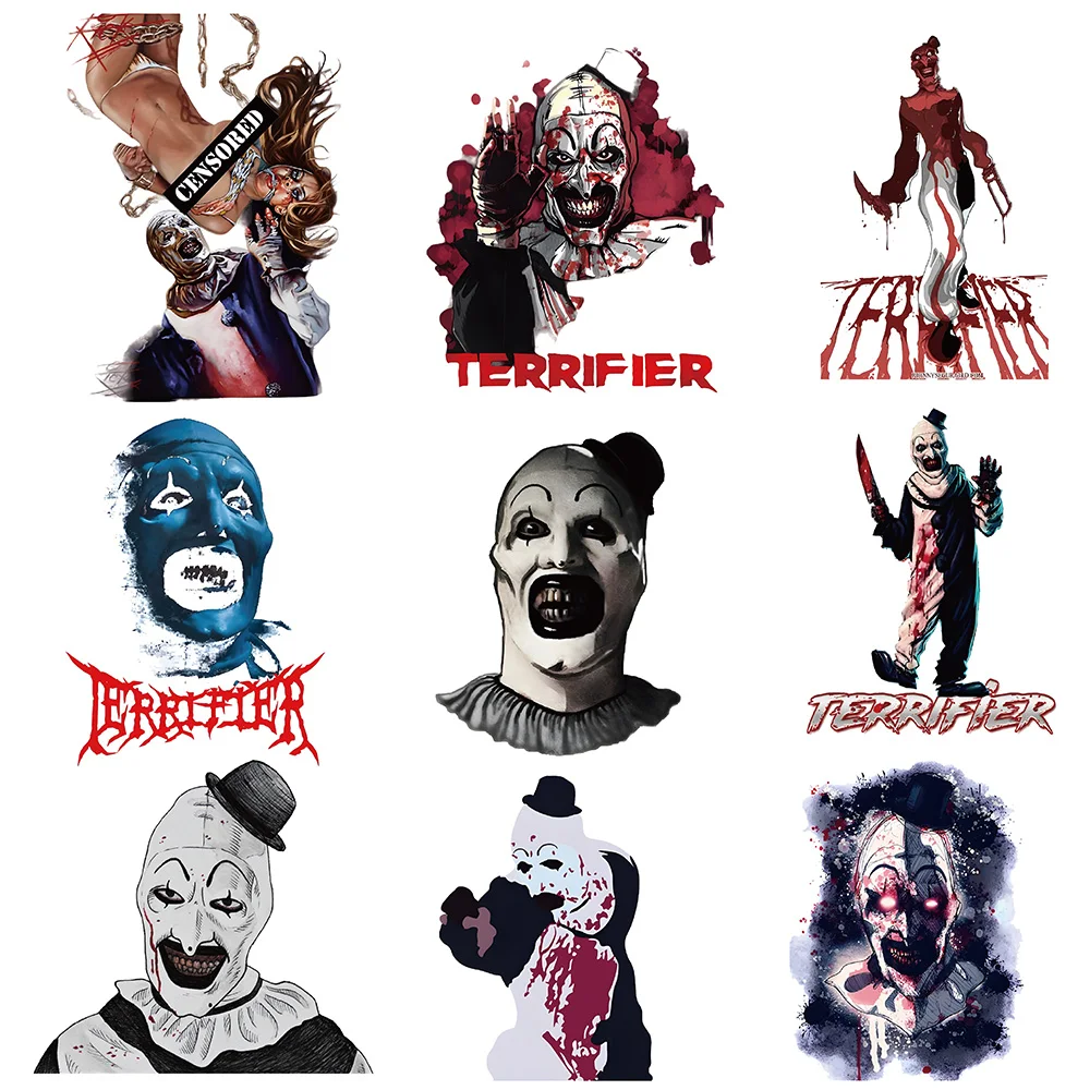 Autocollants Graffiti Série Clown Horreur, Convient pour Casque, Bureau, Décoration Murale, Pack Autocollant DIY avec Boîte de Rangement, 53Pcs