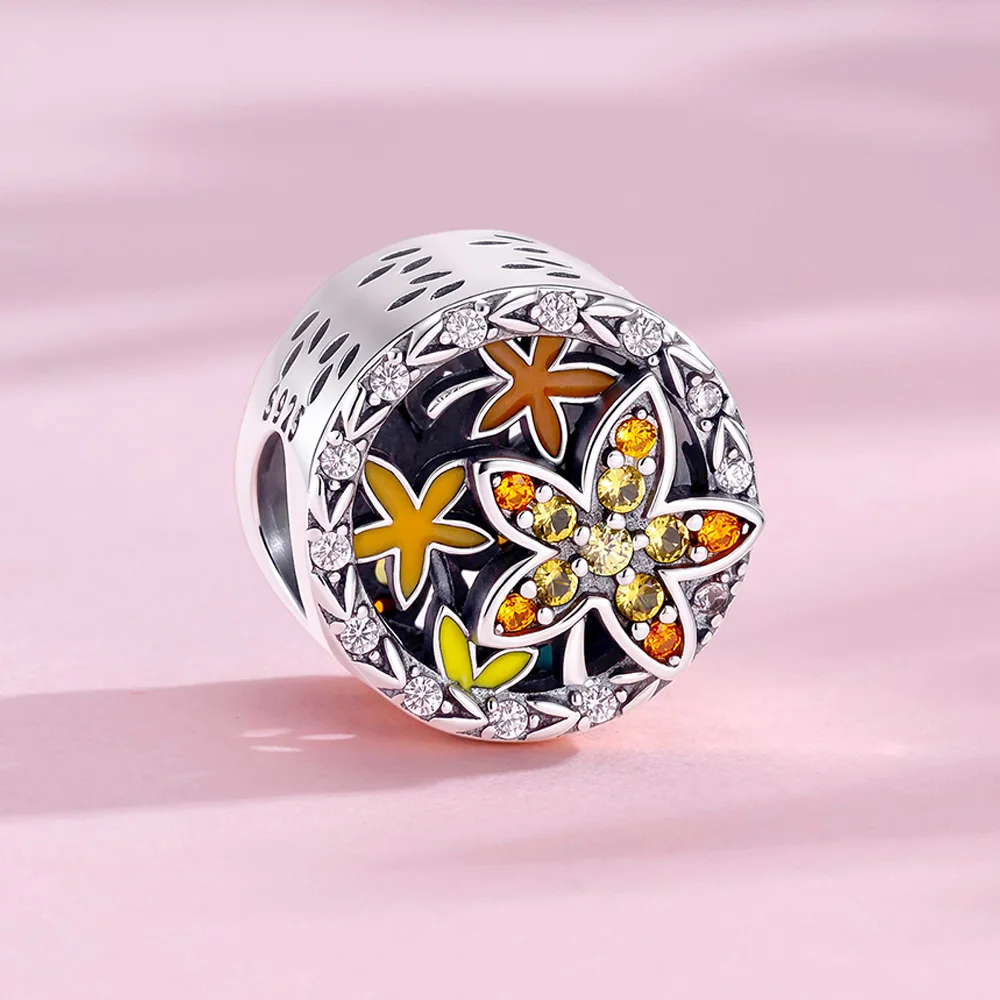 New 925 Sterling Silver Bountiful Maple Leaf Beads Fits Original Bracelet DIY Jewelry Accessories Everyday Wear Gift For Women