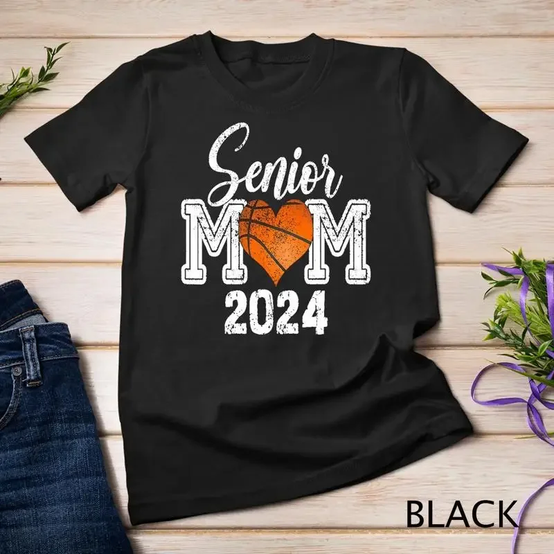 Senior Basketball Mom Class of 2024 Player Graduation Grad Unisex T shirt