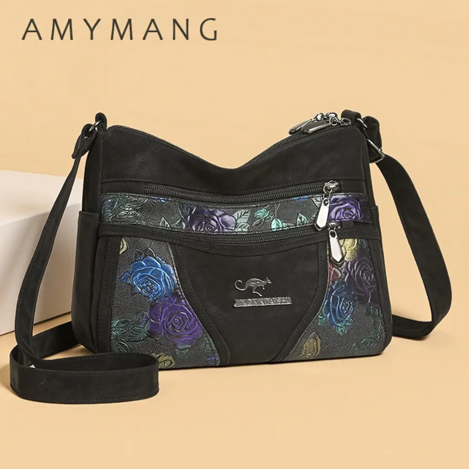 

Vintage PU Crossbody Bag, Retro Multi Layer Shoulder Bag, Women's Fashion Handbag & Purse, Female Work Travel Messenger Bag