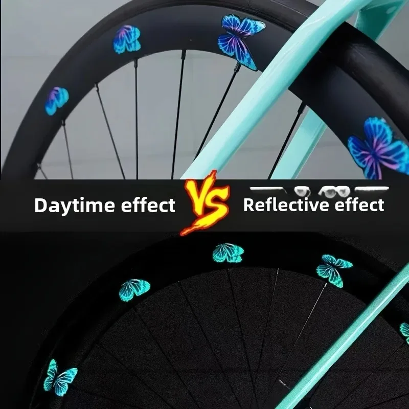 2D-наклейка на плоский мотоциклетный шлем — 16-х предметная наклейка на обод велосипеда, защитная наклейка высокой видимости для шоссейных велосипедов, 2D-плоская