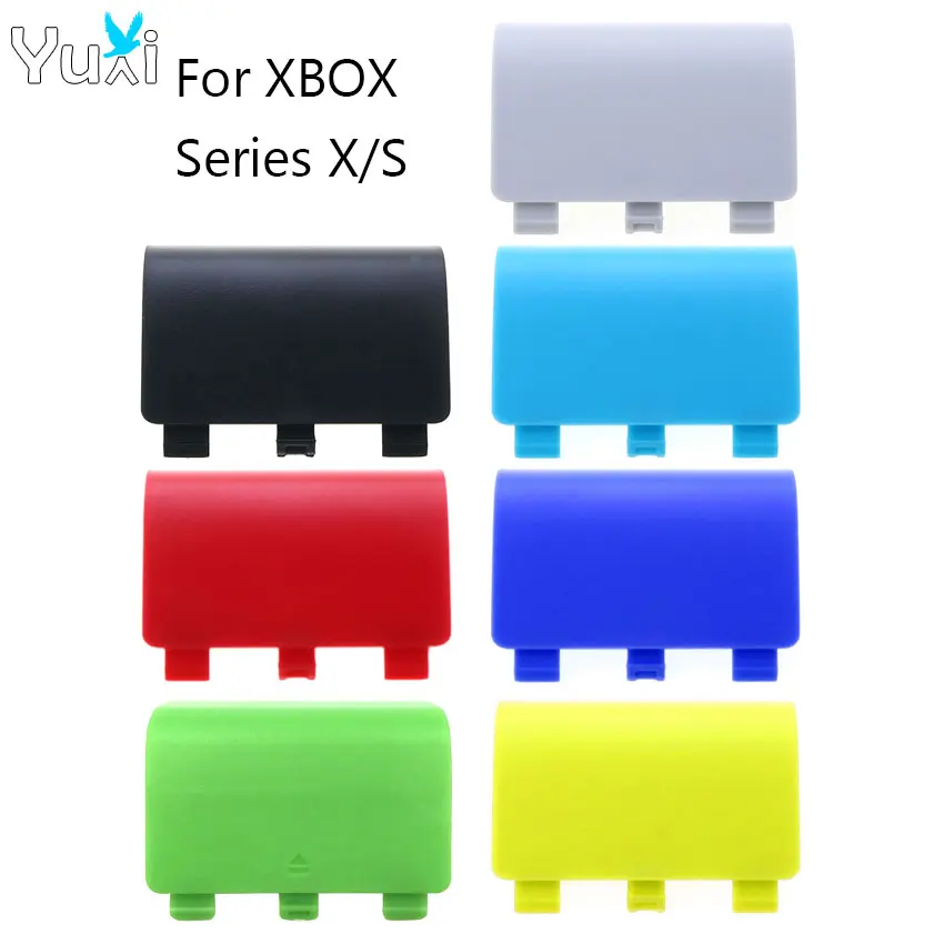 YuXi For Xbox One Series X S Wireless Controller Plastic Battery Shell Lid Back Case Replacement Housing Door Cover