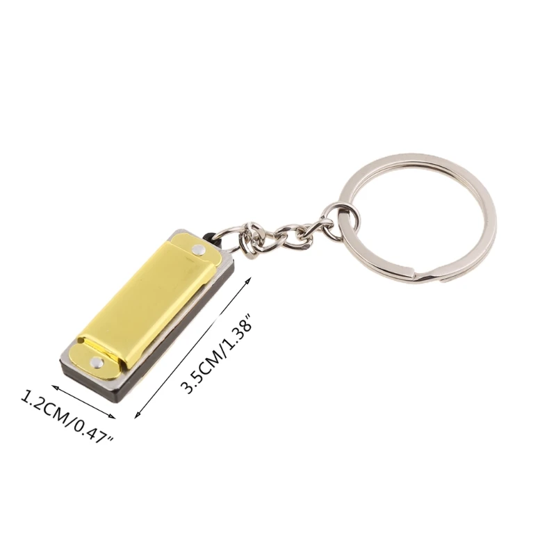 Colorful Harmonica Keychain Harmonica for Key Chain Harmonic Keyring Keys Holder