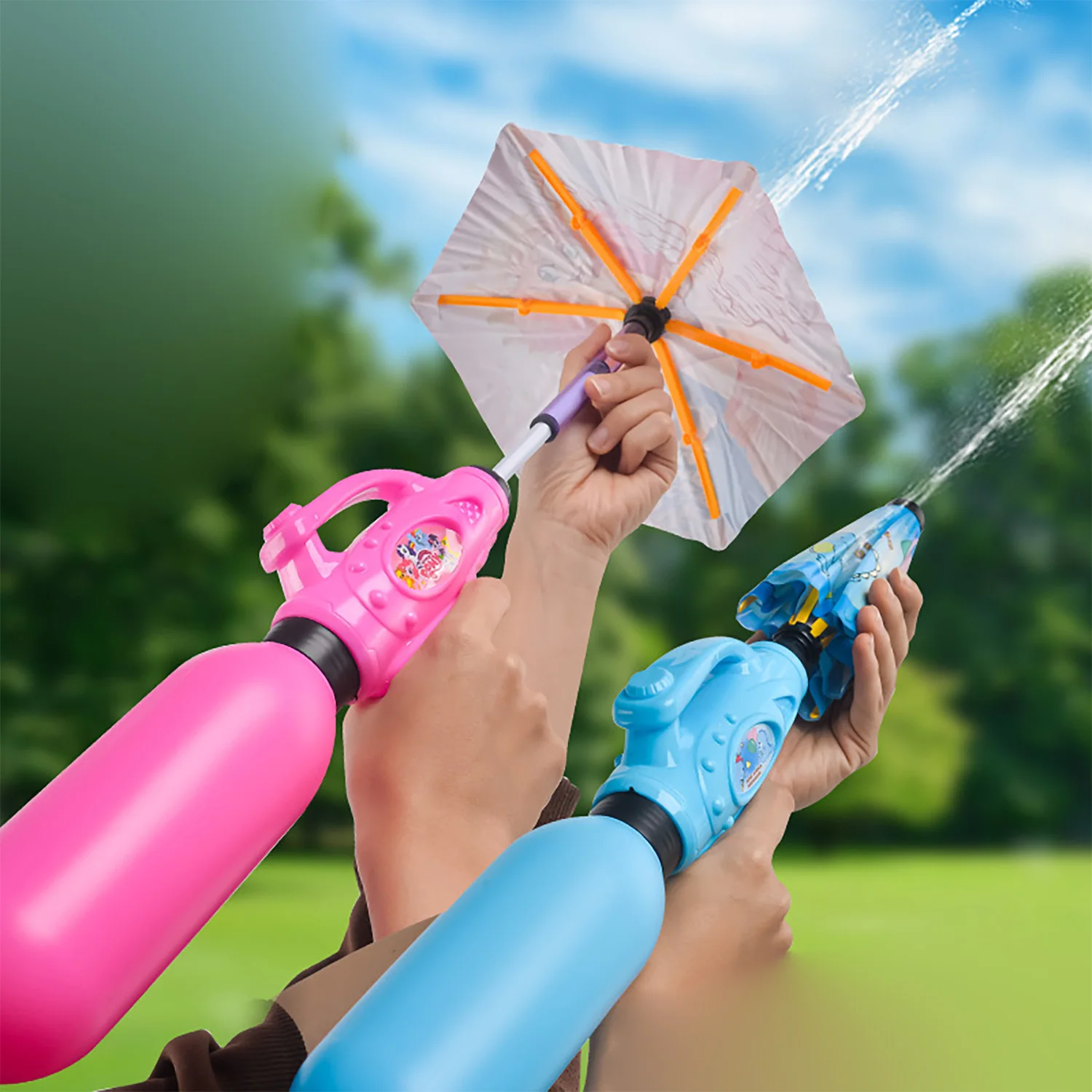 Kinderparaplu Waterpistool Cartoon Patroon Zomer Watergevecht Ouder-kind Interactief Waterspeelspeelgoed