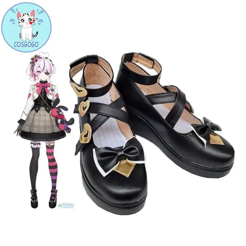 Vtuber NIJISANJI Shu Yamino/ Lucca Maria /Kuzuha/Mysta Rias Cosplay Shoes Boots Women Men Halloween Role Play PU Leather