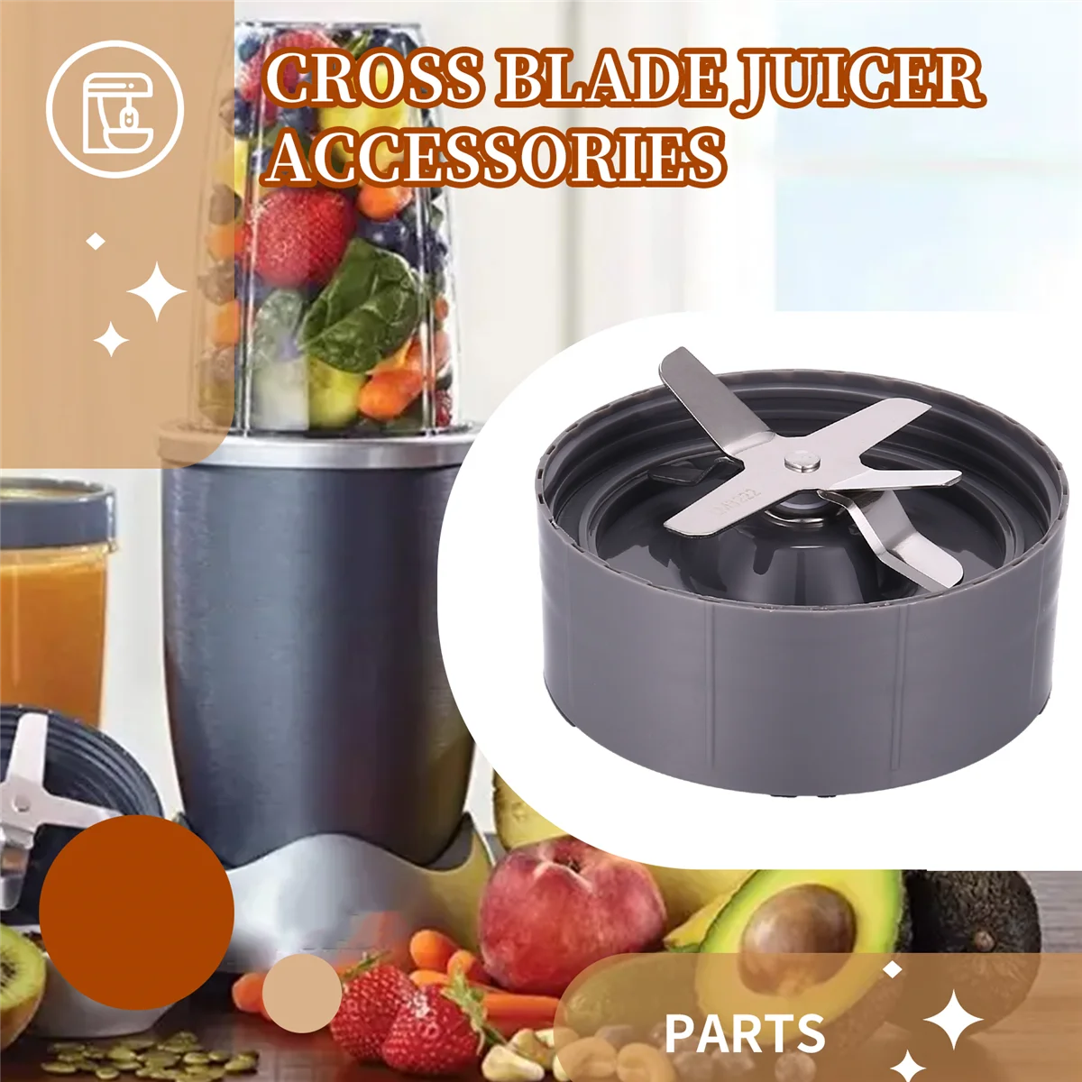 

Лезвие экстрактора, подходящее для NutriBullet 600 Вт/Pro 900 Вт, серия экстракторных лезвий для лезвия блендера NutriBullet B20