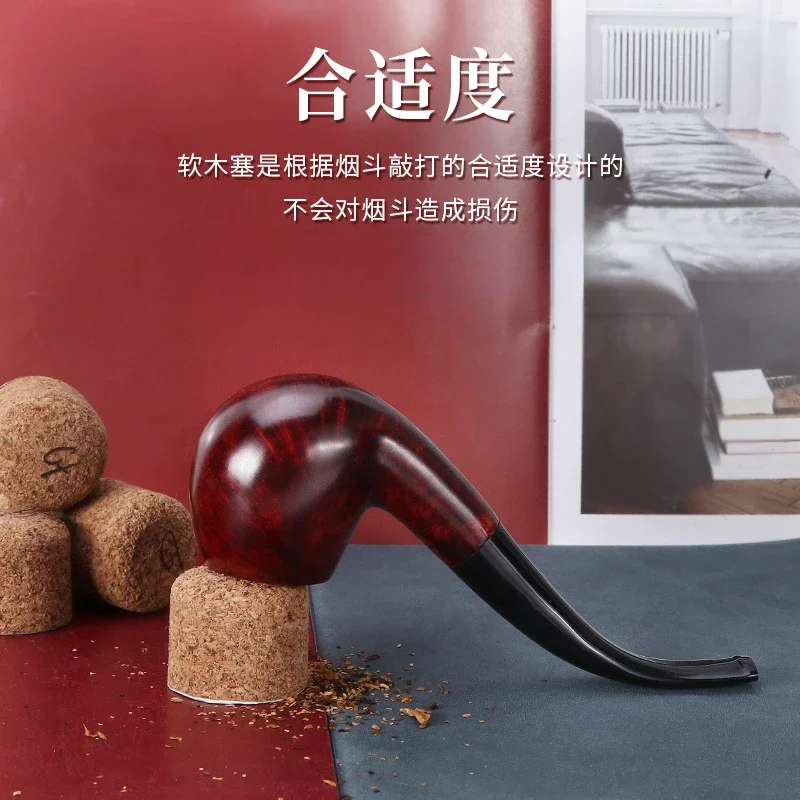 2Pcs Smoking Accessories Wood Smoking Pipe Cork Knockers Tobacco Pipe Soft Wooden Cork Stopper Cleaning Tool Paste Ashtray