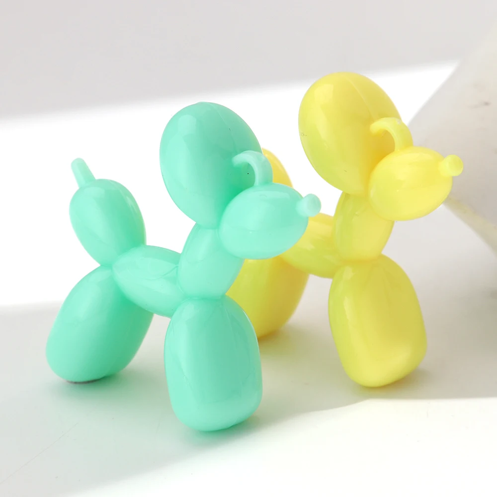 5 Stück AB Bunte Acryl-Anhänger 45x46mm in Form eines süßen Hundes für DIY-Schmuckherstellung, Schlüsselanhänger, Halsketten-Zubehör – Detail 12