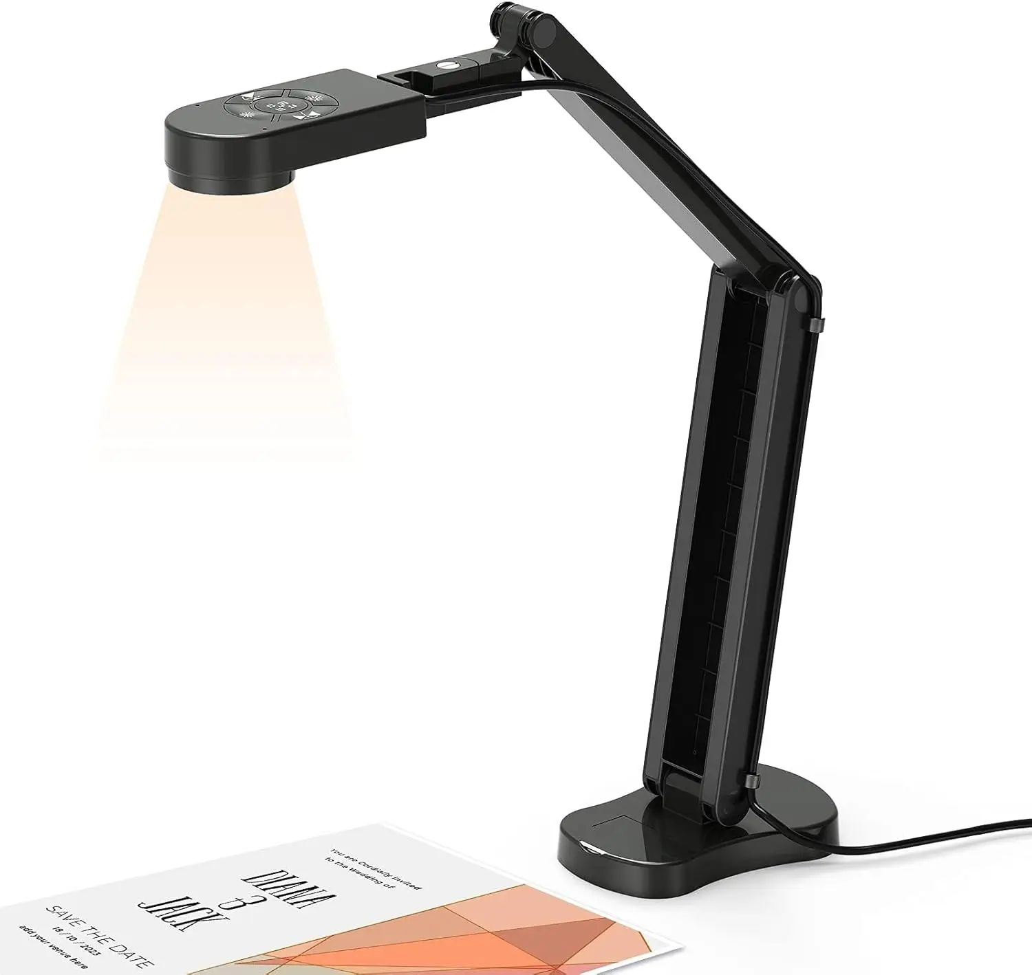 

8MP 4K USB Document Camera for Teachers, A3 Visualiser with Dual Mics, 3-Level LED, Foldable for Live Demos, Compatible with Windows, macOS, Chrome OS