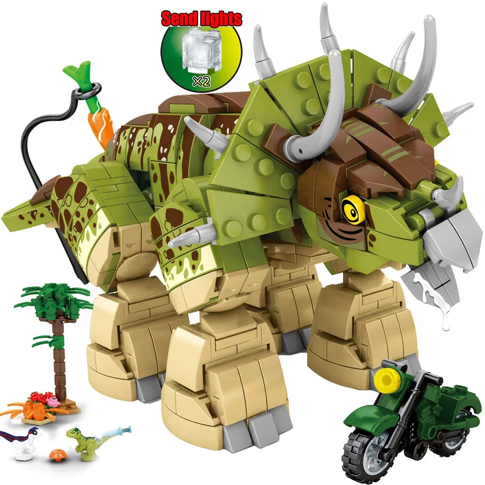 Jurassic Mech Dinosaur Robot Building Blocks City World Park Tyrannosaurus Triceratops Figures Bricks Children Toys Set Gifts