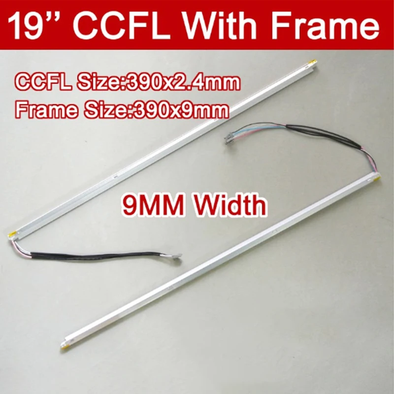 2PCS 19'' inch Dual Lamps CCFL With Frame,LCD Monitor Lamp Backlight With Housing,CCFL With Cover,CCFL:385mmx2.4,FRAME:390mmx9mm