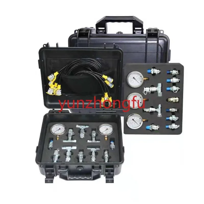 Hydraulic Pressure Gauge Set Diagnostic Test Kits for Excavator Engine Parts