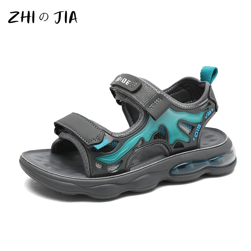 

Summer Breathable Children's Sandals PU Air Cushion Outdoor Beach Shoes Boys Open toed Sandals 32-41
