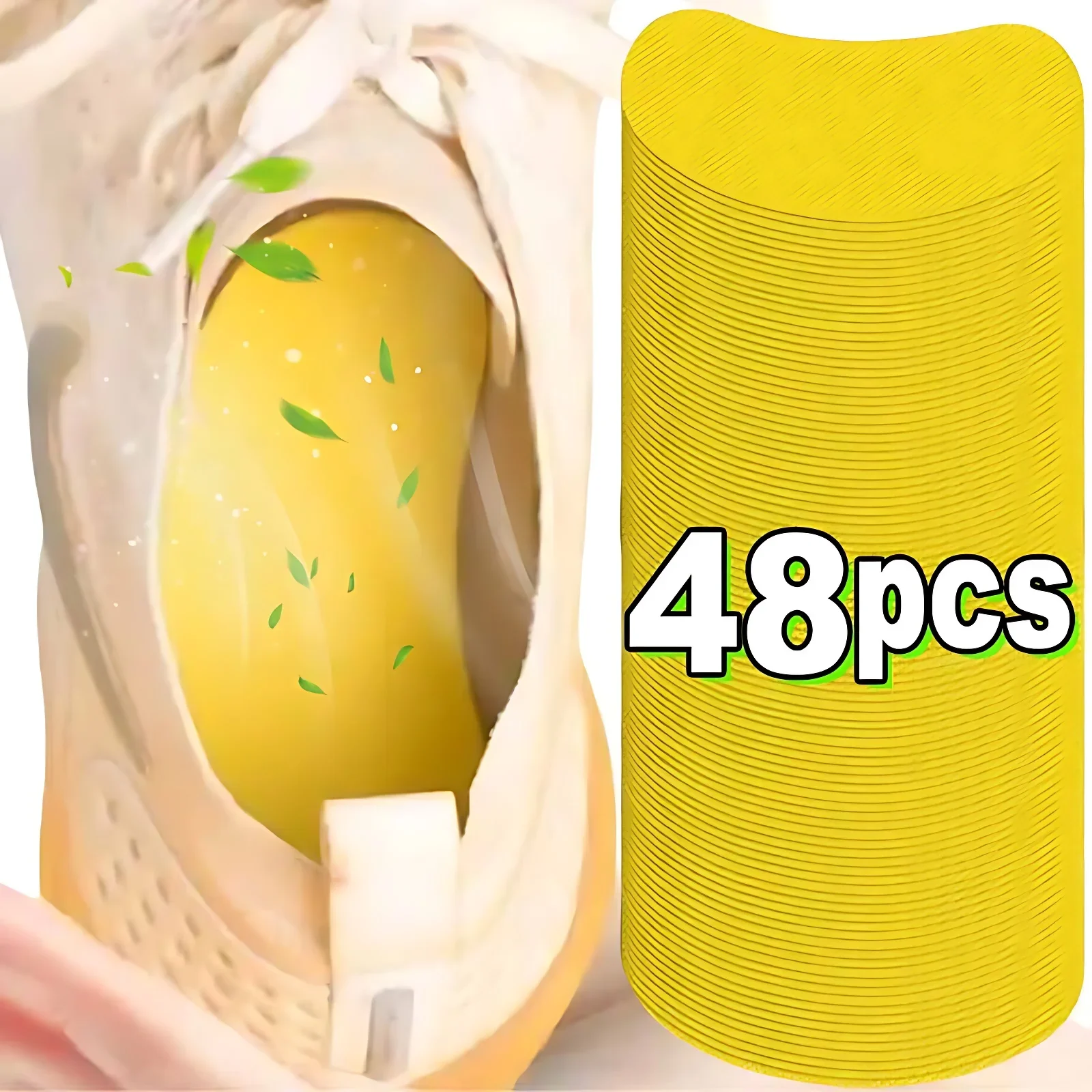 12/96pcs Shoes Odor Remover Deodorant Patch Lemon Athlete\'s Foot Soothing Insole Stickers Antibacterial Antiperspirant Foot Care