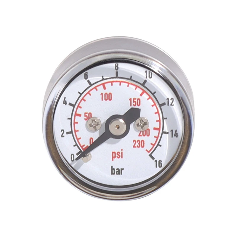 2X Scuba Diving PCP Air Mini Micro-Pressure Gauge Manometer Manometer 16Bar,1/8 NPT Thread