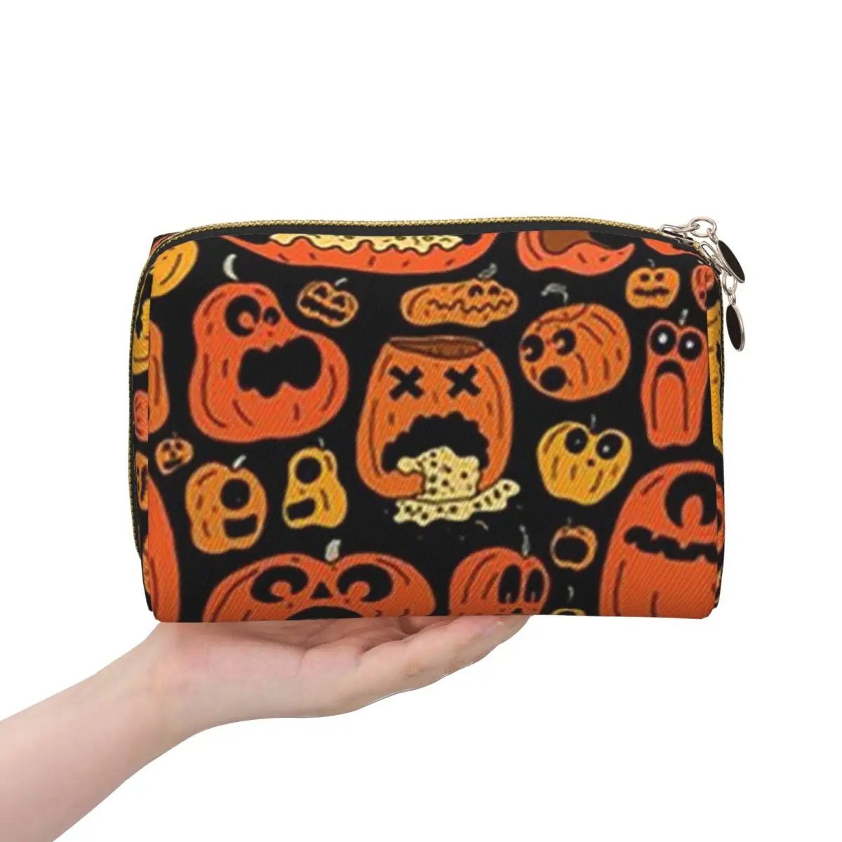 

Призрак тыква Хэллоуин женская косметичка дорожный органайзер для макияжа сумка для хранения туалетных принадлежностей Dopp Kit Box