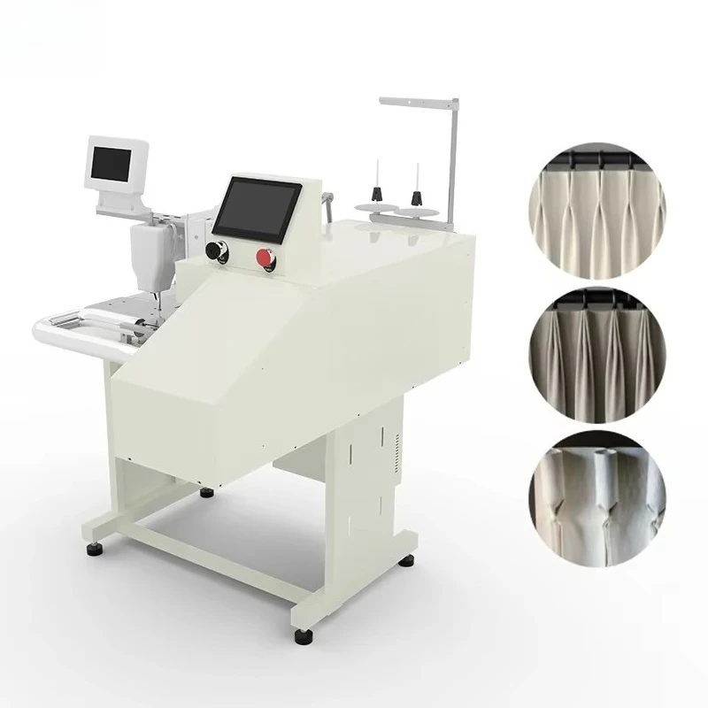 Simple installation, automatic cloth feeding and pleating, visual operation, semi-automatic curtain pleating machine