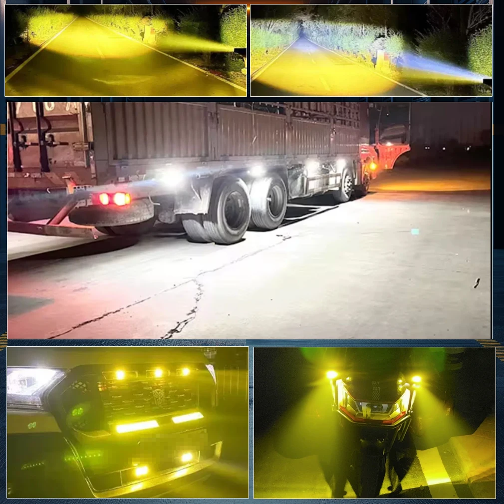 XSTORM Car Grile LED Light Pods 68000LM 280W Car Fog Light Motorcycle Projector Lens Headlights With Fan Offroad Auto Headlight
