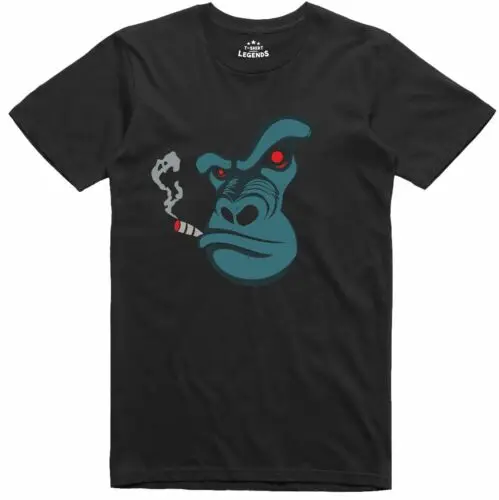 

Забавная 100% хлопковая Футболка с принтом Gorilla Gangsta Ringspun Softstyle