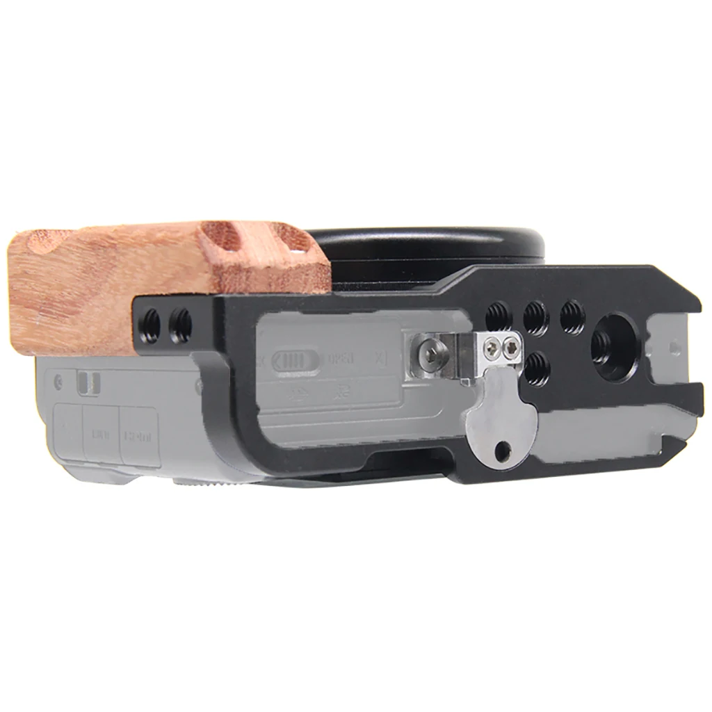 Quick Release L Plate for Sony Zv1 ZV1f ZV-1M2 L-shaped Board of Wooden Handle DSLR Extend Accessories for Arca Swiss Tripod