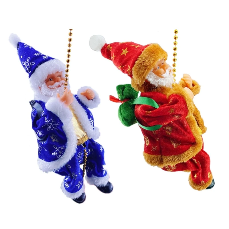 

Holiday themed Christmas Santa Climbing Easy Assemble Electric Ladder Toy Pendant Christmas Tree Holiday Party