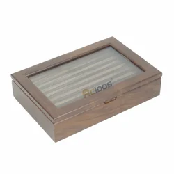 RCIDOS  Black Walnut Letters Storage  Box for MOVEGO Brass Lettters 15mm/23.5mm,price for the box only,Without Letters, in stock