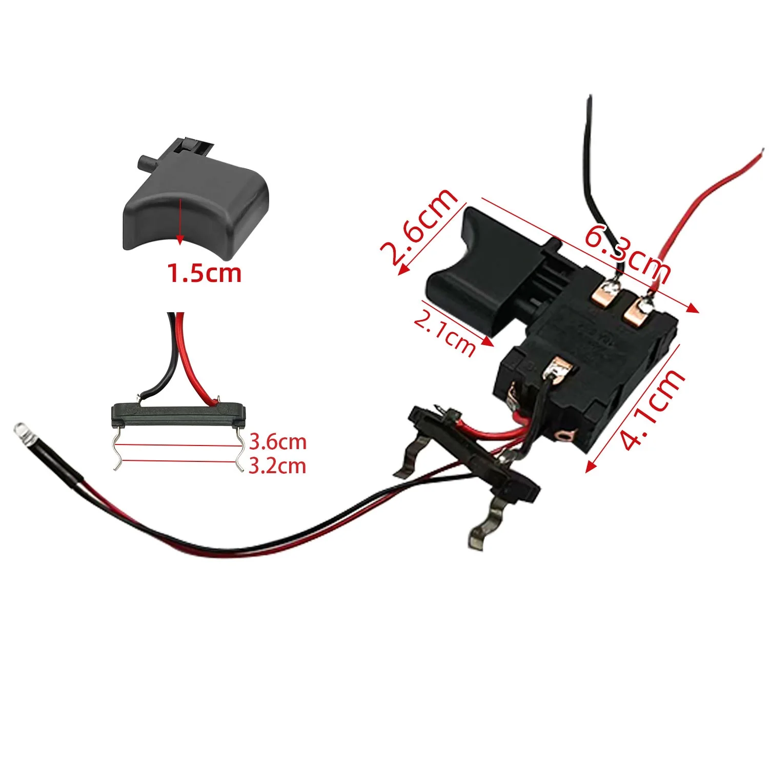 Trigger Switch Replacement for Electric Hand Drill Supports Adjustable Speed & Lighting for Enhanced Usability