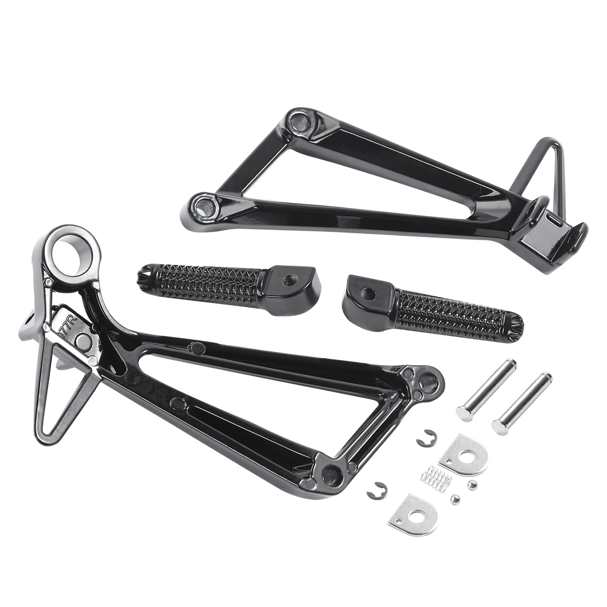 Motorcycle Aluminum Rear Passenger FootPeg Footrest Bracket Set Fit For YAMAHA YZF R3 YZF-R3 2015-2024 MT03 2020-2024