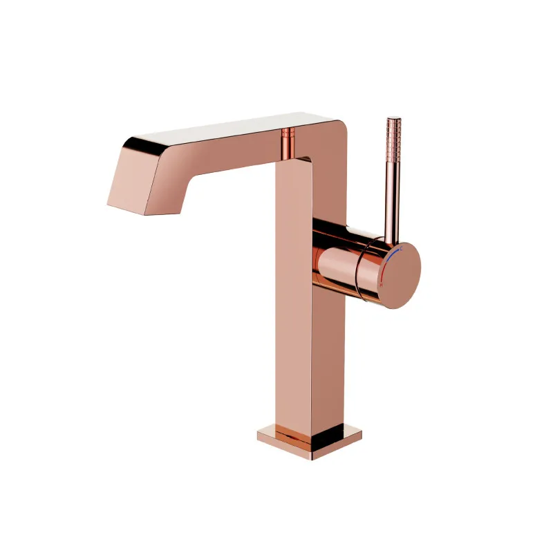 

Bathroom Basin Faucet Single Lever Cold And Hot Rose Gold Water Mixer Sink Tap White Deck Mounted Black Tap New Arrival