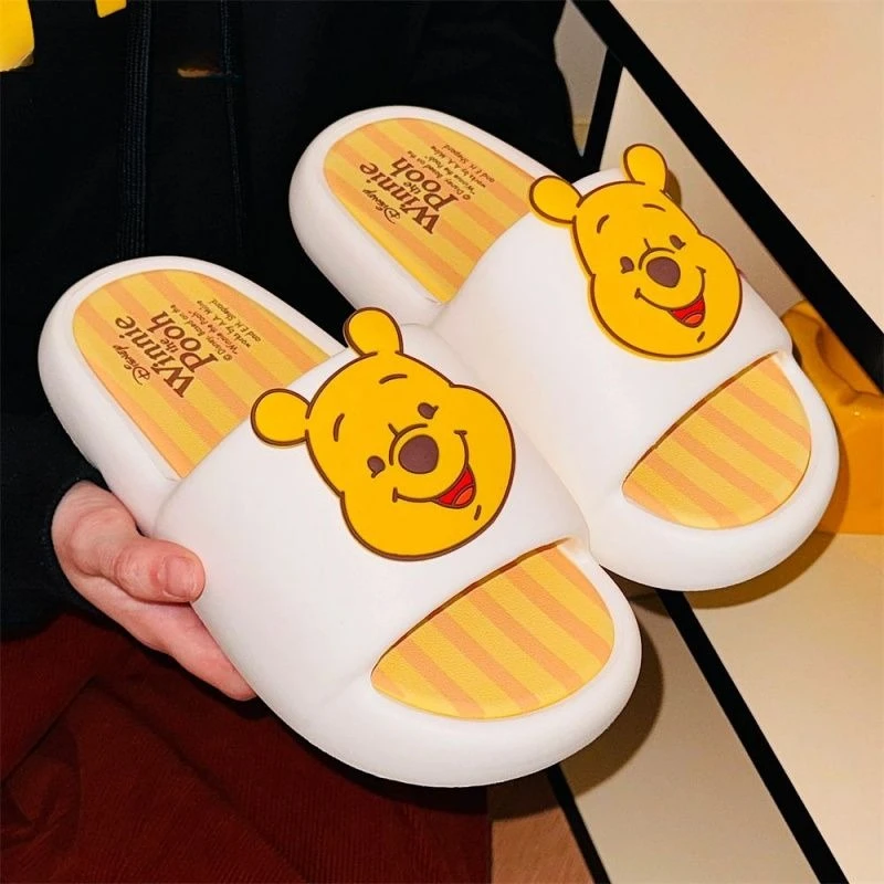 سلسلة ديزني ويني ذا بوه، نمط كرتوني إبداعي لطيف، أزياء بسيطة، نعل ناعم غير قابل للانزلاق، خفيف ومريح #5
