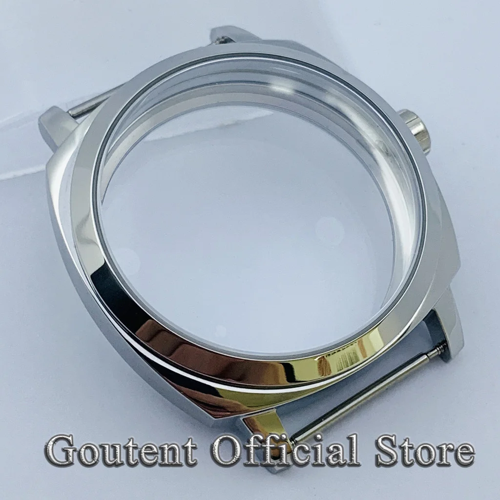 Goutent 42mm ETA 6497 6498 Sapphire Crystal Hand-winding Watch Case Glass Caseback Seagull ST36 Movement