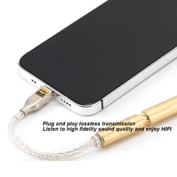 Iphone Phone Adapter Lightning To 3.5/2.5/4.4/6.35mm Headphone Audio Adapter Conversion Cable Decoding Connector