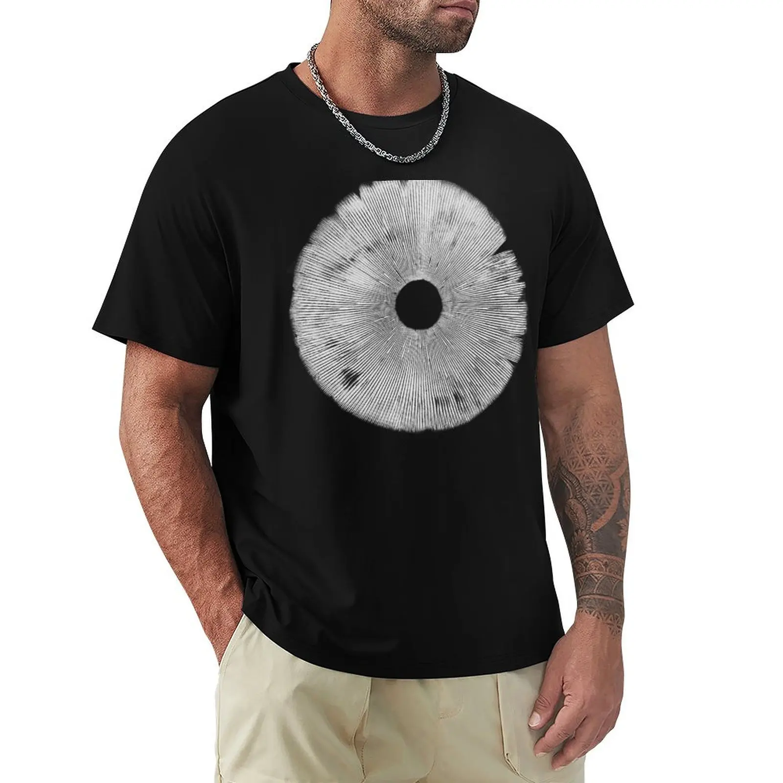 Mushroom Spore Print Mushroom Lover Gift I Love Mushrooms Fungi Mushroom Foraging T-Shirt Basic Plain Short Sleeve Crew Neck Tee