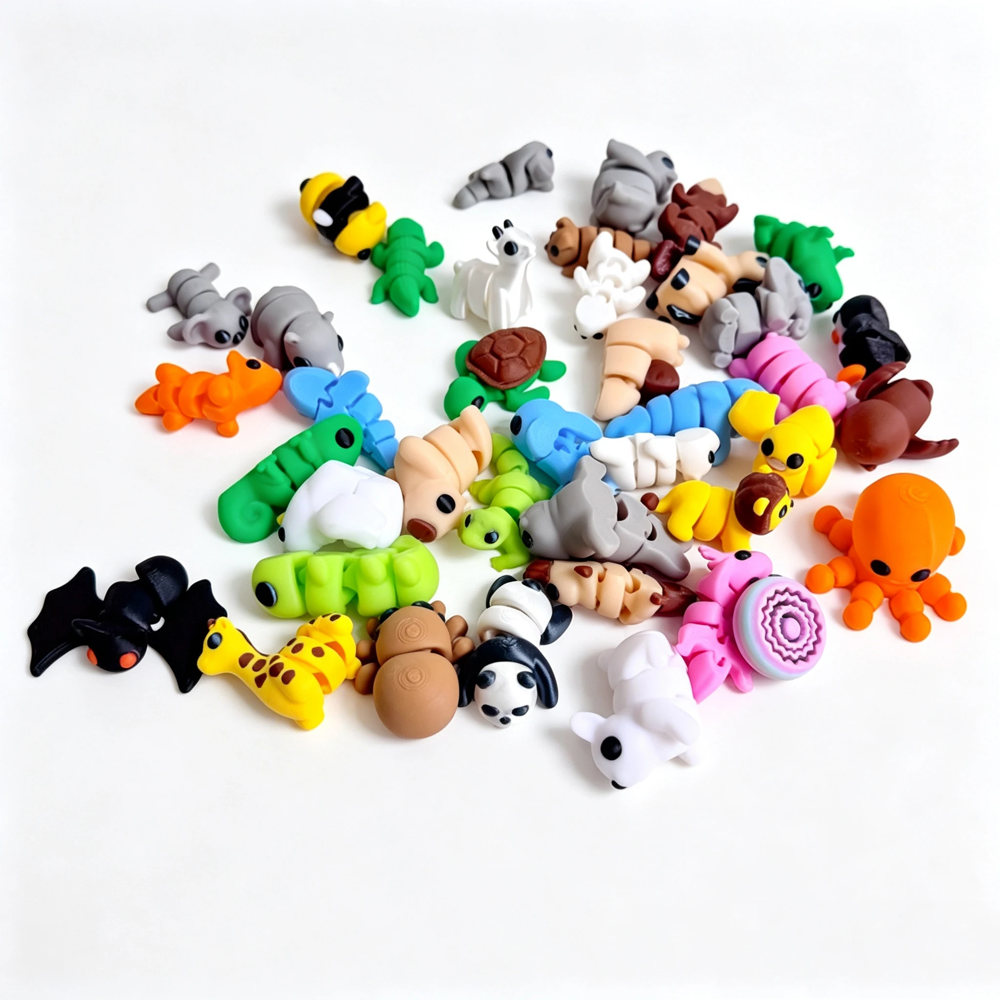 3D Printed Simulation Small Animal Joint Movable Mini Desktop Toy For Boys and Girls, Stress Relief, Healing, Family Gatherings