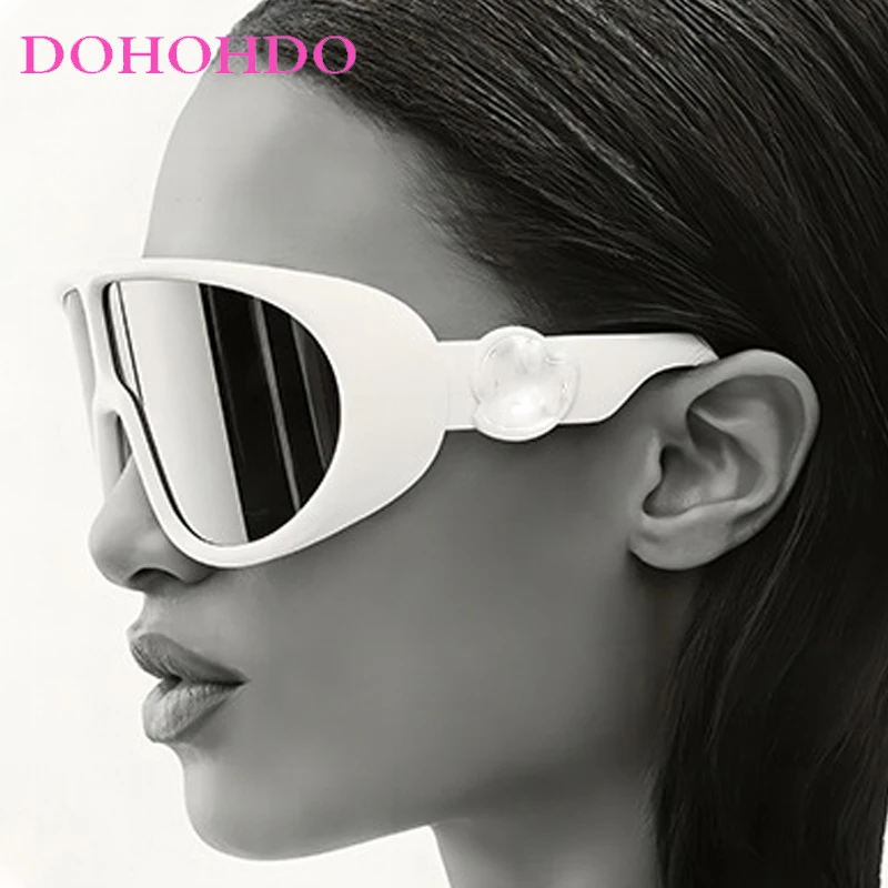 

Oversized Y2K Big Frame One Piece Sunglasses Women Men Trend Luxury Brand Designer Outdoors Sports Windproof Sun Glasses UV400