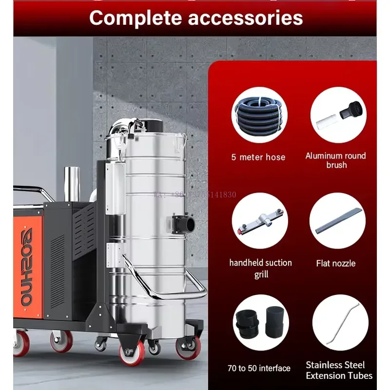 Heavy Duty 2.2kW 3.0kW 4.0kW 5.5kW 7.5kW Industrial Customizable Vacuum Cleaner Back-blowing Dust HEPA Filtration