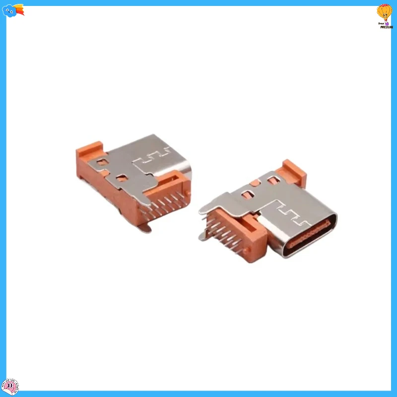 10PCS Type-C Fast Charging Interface 10mm 14P Side Insert Pad High Adapter Flash Charging Socket USB Connector for Electronics