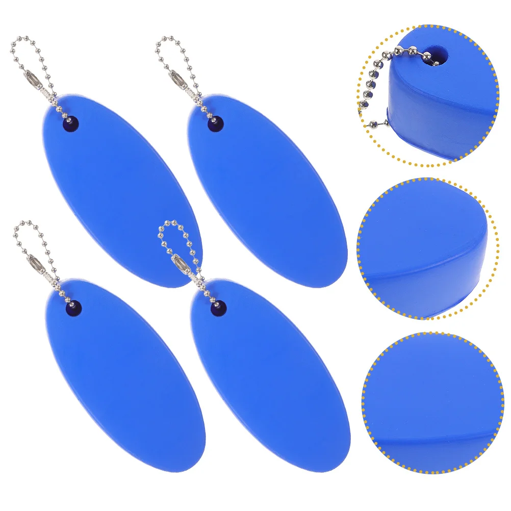 4 Pcs Floating Keychain Kayaking Keychains Supply Rings Printable Decorate Decorative Pu Holder