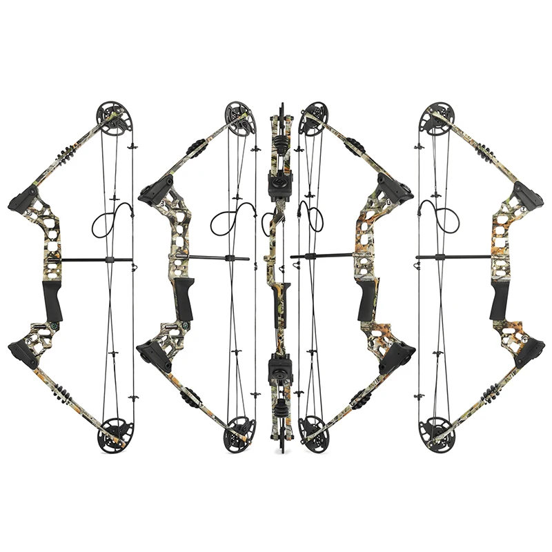 Compound Bow Alloy Material Riser With Fiber Glass Limb For Outside Sport Shooting And Hunting